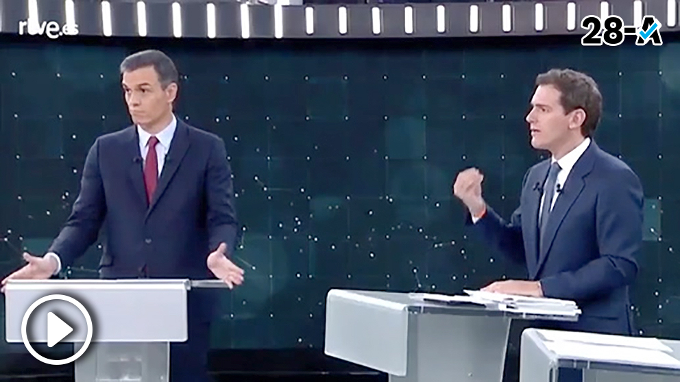 Debate electoral: Las cámaras de TVE pillan a Sánchez abroncando al moderador Xavier Fortes